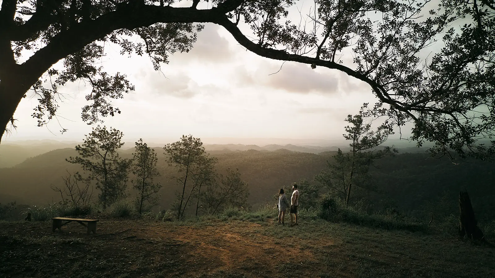 couple at belize wilderness lodeg