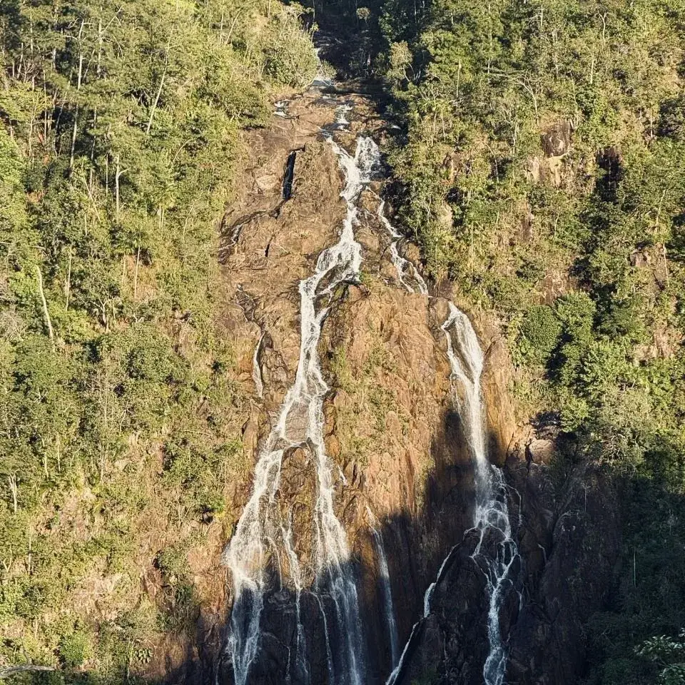 tall water fall in belize